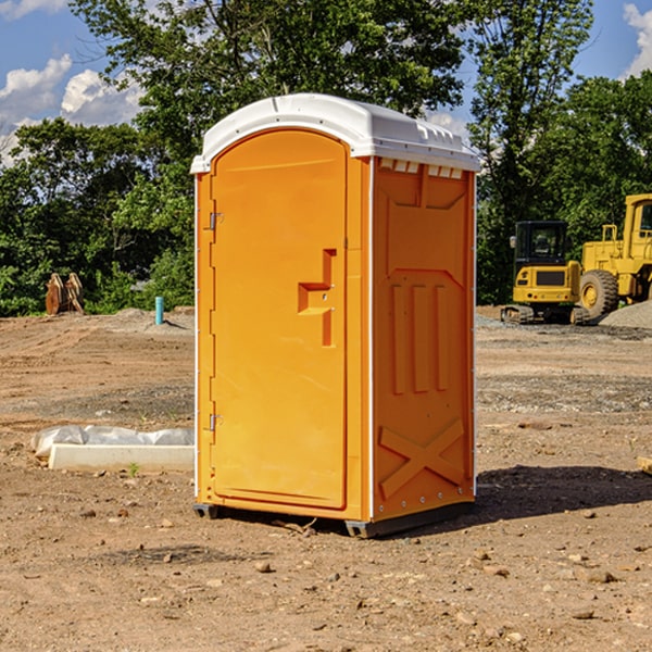 how often are the portable restrooms cleaned and serviced during a rental period in Rhododendron Oregon